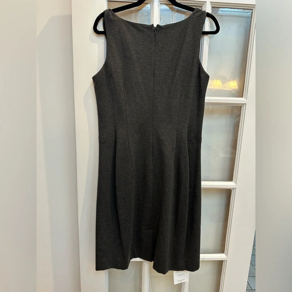 M.M.LaFleur The Lydia Dress Textured Ponte Cinder Grey Knee Length Size 16 NWT - Picture 4 of 10